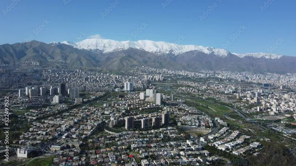 Tehran city view from Milad Tower - Tehran Tower, Tehran, Iran, Western Asia, Asia, Middle East