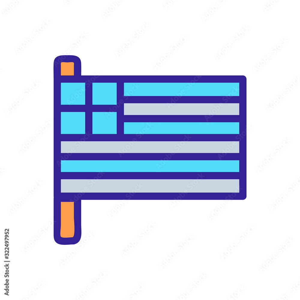 Greece flag icon vector. Thin line sign. Isolated contour symbol illustration Greece flag icon vector. Thin line sign. Isolated contour symbol illustration