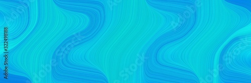 flowing designed horizontal header with dark turquoise, dodger blue and bright turquoise colors. dynamic curved lines with fluid flowing waves and curves
