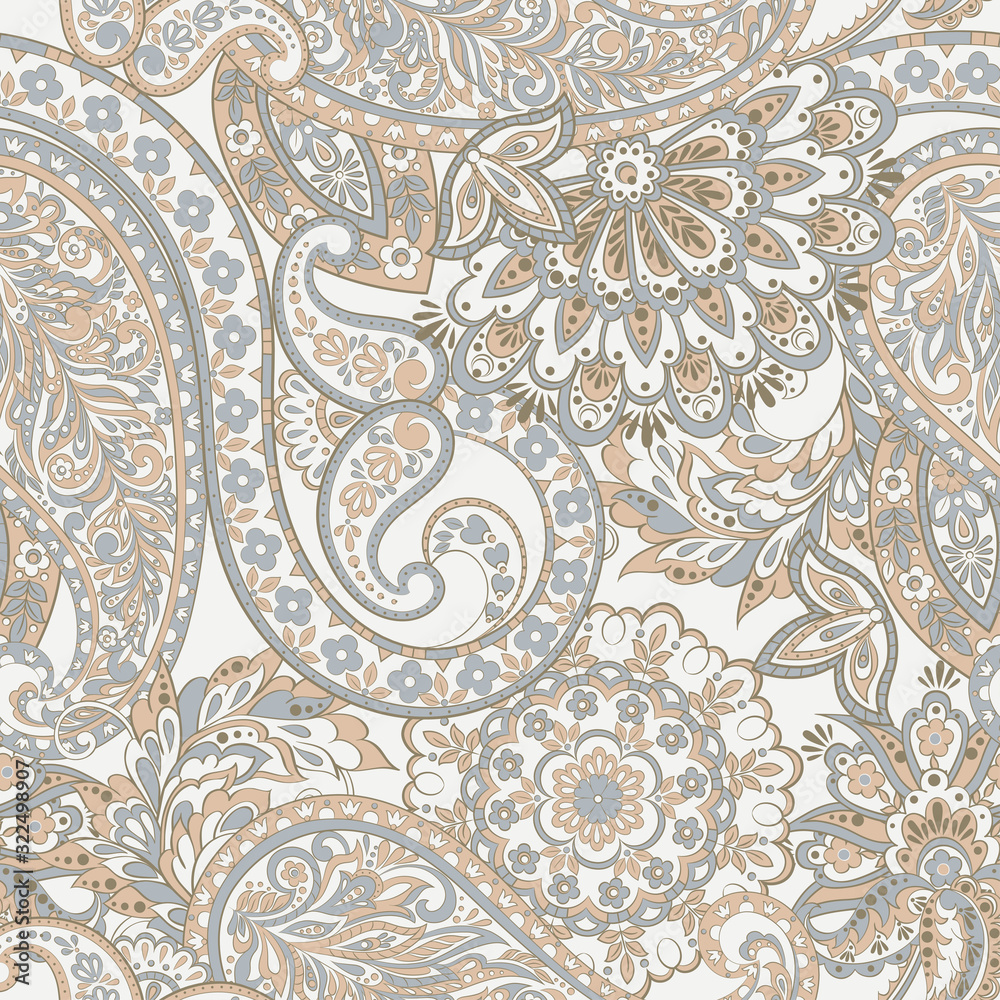 Paisley Seamless vintage background. Vector background for textile design