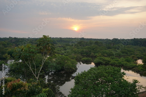 Amazon forest sanset wonderful landscape