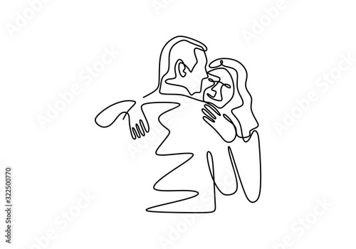 Continuous one line drawing...