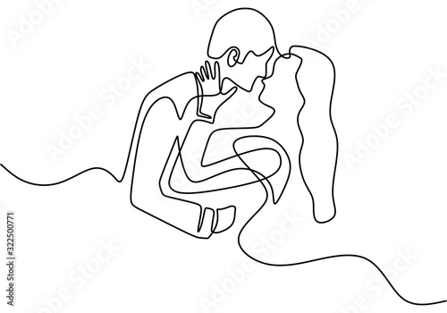 Continuous one line drawing...