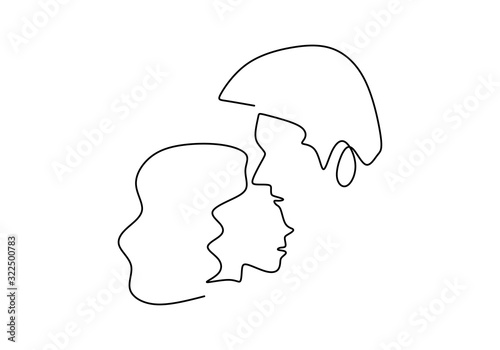 Continuous one line drawing...
