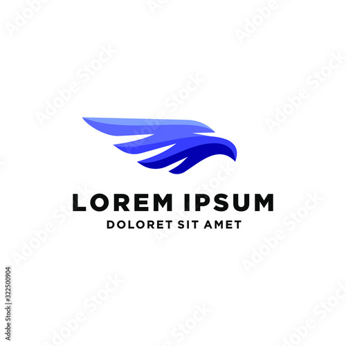 eagle logo icon vector falcon head modern bird