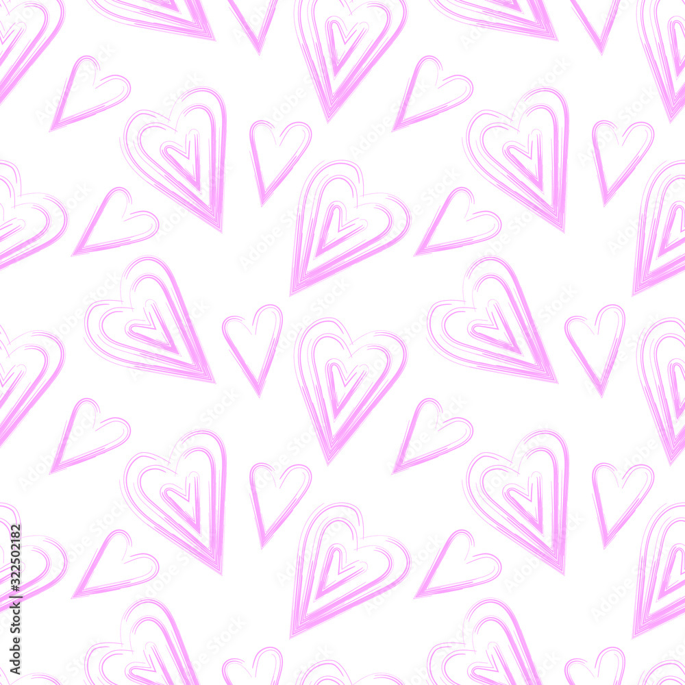 Seamless Hearts pattern. Background in hearts for textiles, fabrics, cotton fabric, covers, wallpaper, print, gift wrapping, postcard, scrapbooking. Seamless Hearts pattern. Background in hearts for textiles, fabrics, cotton fabric, covers, wallpaper, print, gift wrapping, postcard, scrapbooking.