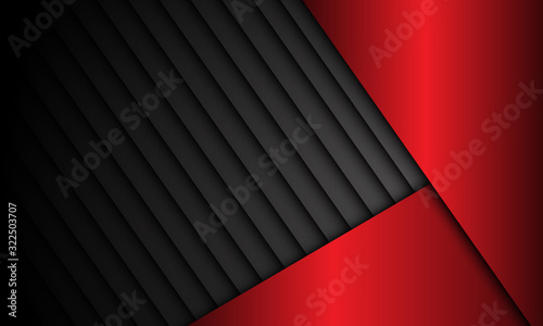 Abstract red metallic dark shutter pattern design modern futuristic background vector illustration.