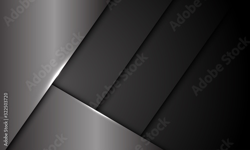 Abstract grey metallic dark shutter pattern design modern futuristic background vector illustration.