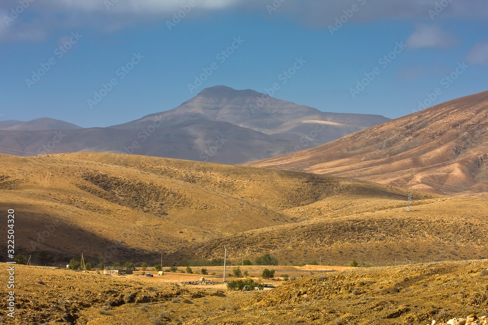 View of the Valle de Santa Ines from the Mirador de Morro Velosa, Betancuria, Fuerteventura, Canary Islands, Spain, Europe