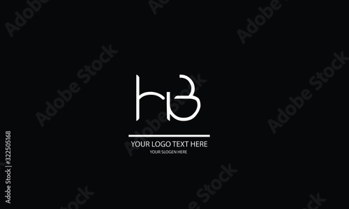 HB BH abstract vector logo monogram template