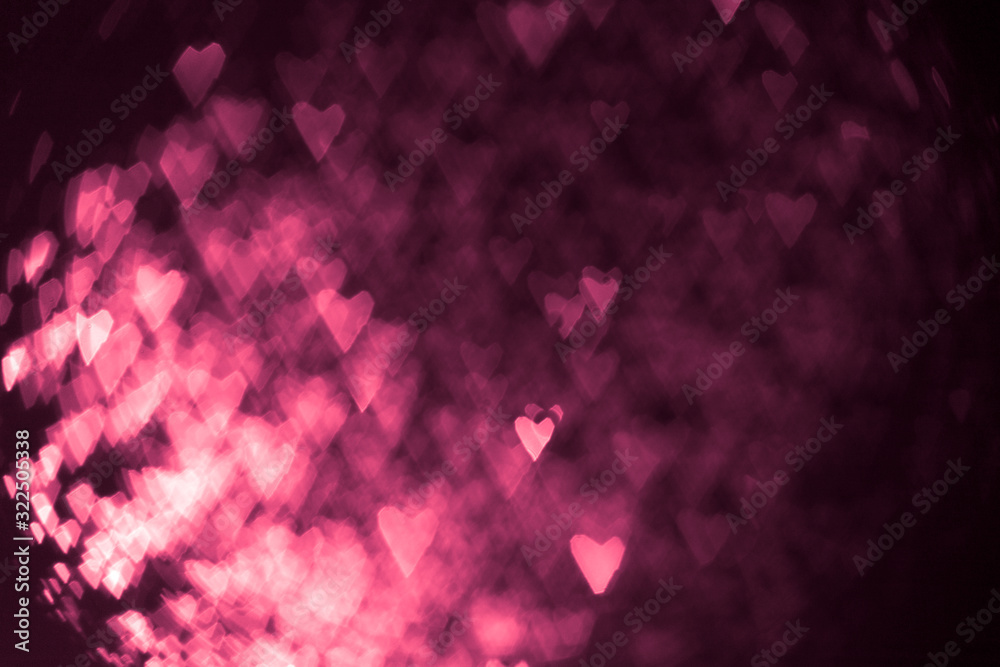 pink or red abstract background with hearts bokeh pink or red abstract background with hearts bokeh