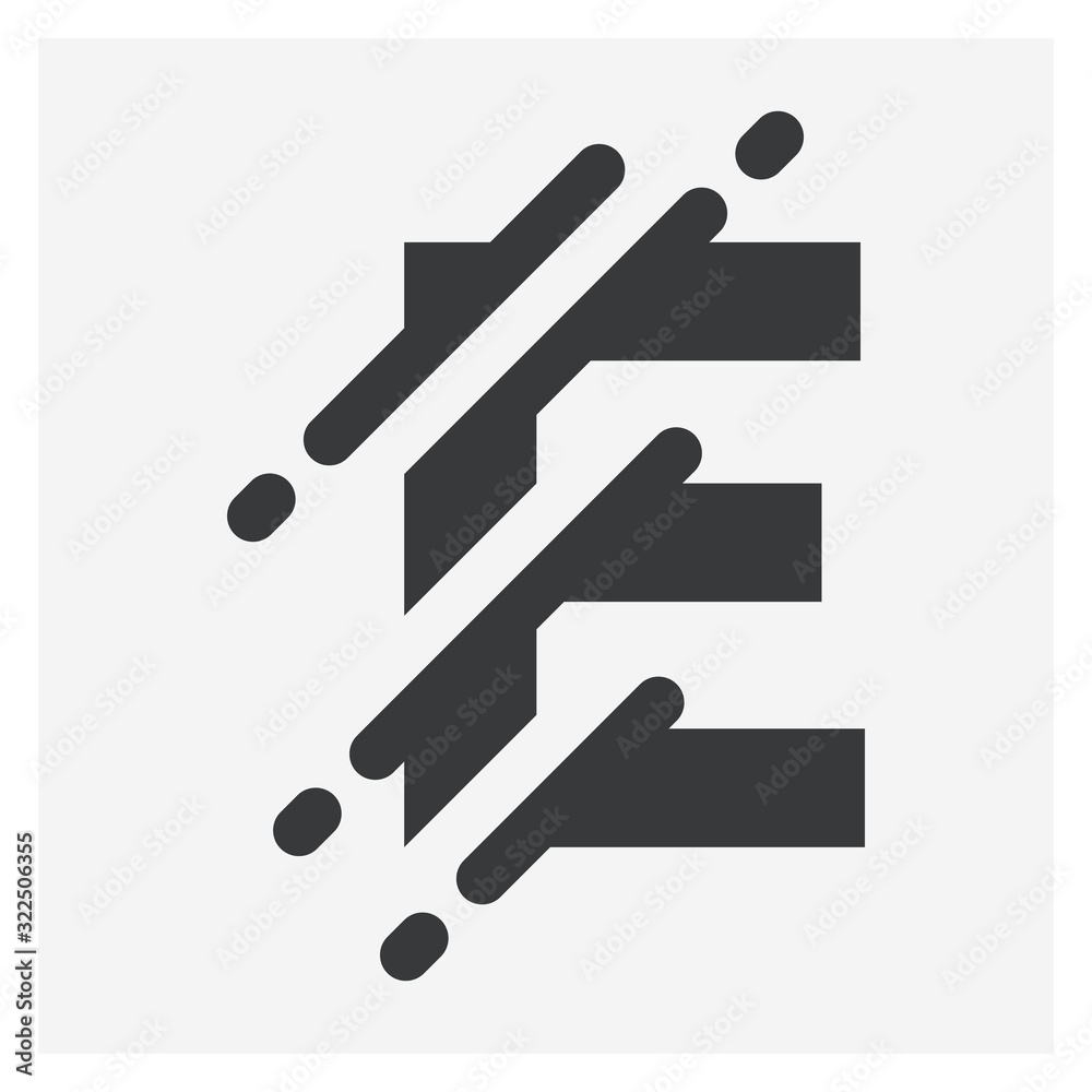 Vector illustration Initial Letter E abstract technology logo. Typography digital space concept. Vector illustration Initial Letter E abstract technology logo. Typography digital space concept.