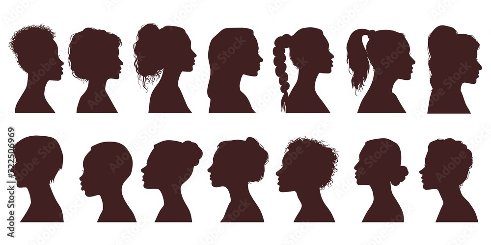 Obraz set of female silhouettes