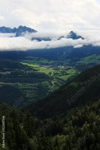 White clouds over the valley