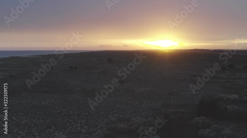 Sunset in Pedras del Rei in Ria Formosa park, Portugal
