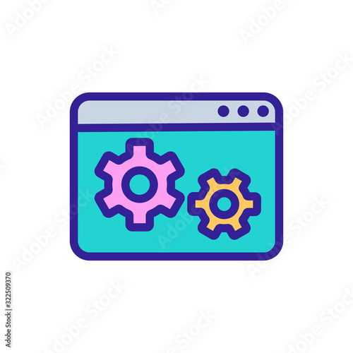 Set up the programming icon vector. Thin line sign. Isolated contour symbol illustration