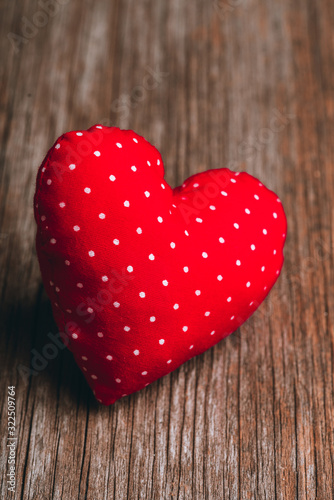 Handmade hearts for Valentines Day. Selective focus. Shallow depth of field.