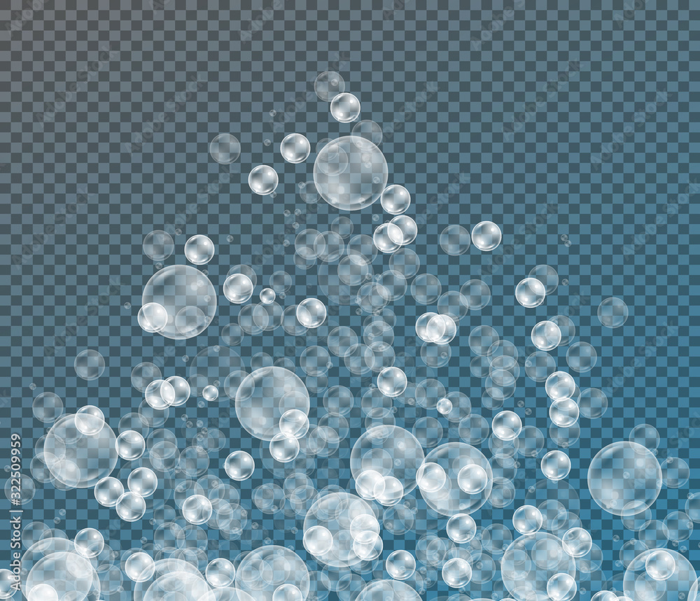 Aquarium bubbles on Transparent background. 3d Realistic vector. Underwater oxygen. Aquarium bubbles on Transparent background. 3d Realistic vector. Underwater oxygen.