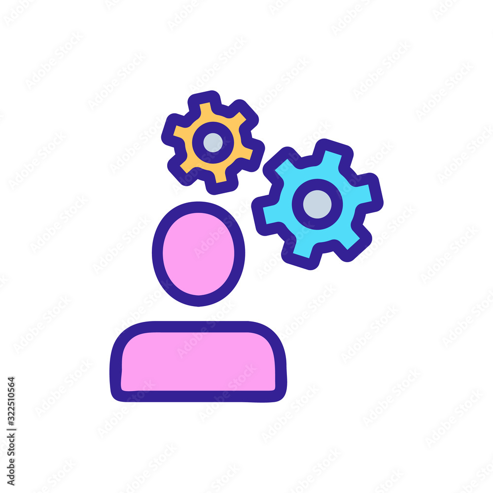 Set up the programming icon vector. Thin line sign. Isolated contour symbol illustration Set up the programming icon vector. Thin line sign. Isolated contour symbol illustration