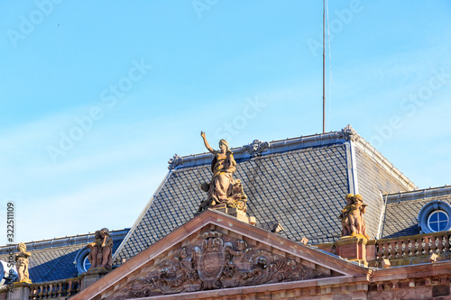 Strasbourg, France. Elements of the Aubette building. Historic building on Kleber Square in Strasbourg, France. It was built by Jacques-Francois Blondel in 1765-1772 photo
