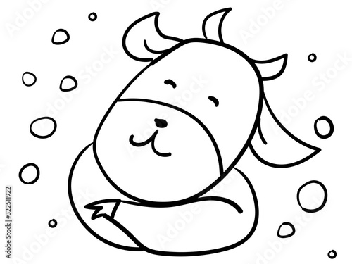 うしの線画