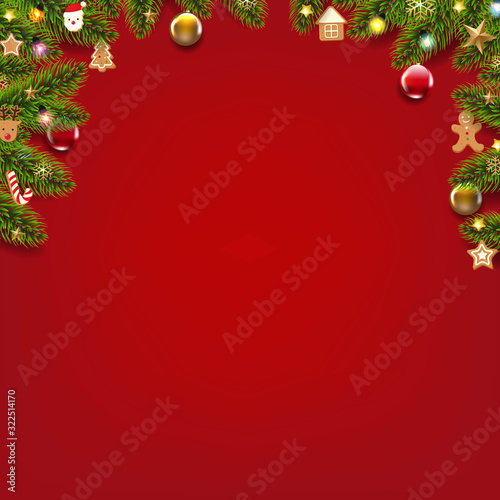 Christmas Card With Christmas Toys