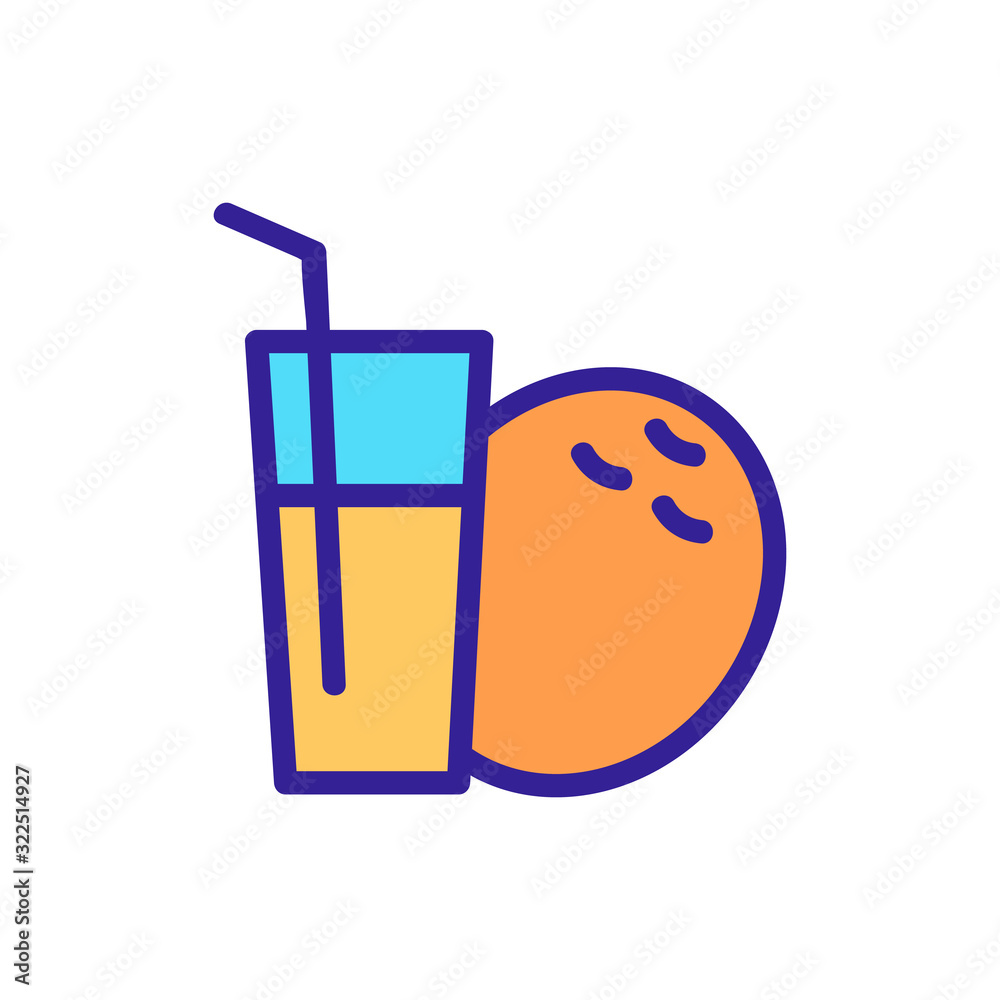 Coconut milk icon vector. Thin line sign. Isolated contour symbol illustration Coconut milk icon vector. Thin line sign. Isolated contour symbol illustration