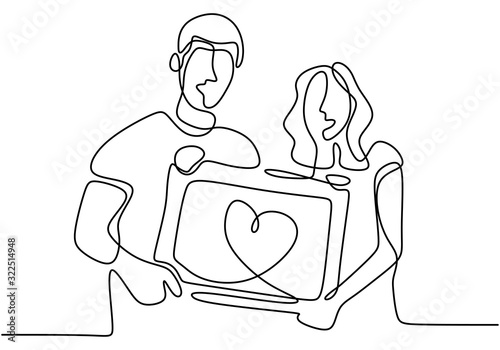 Continuous line drawing. Ro...