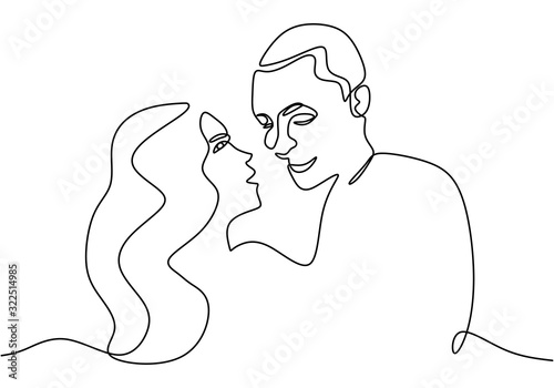 Continuous line drawing. Ro...