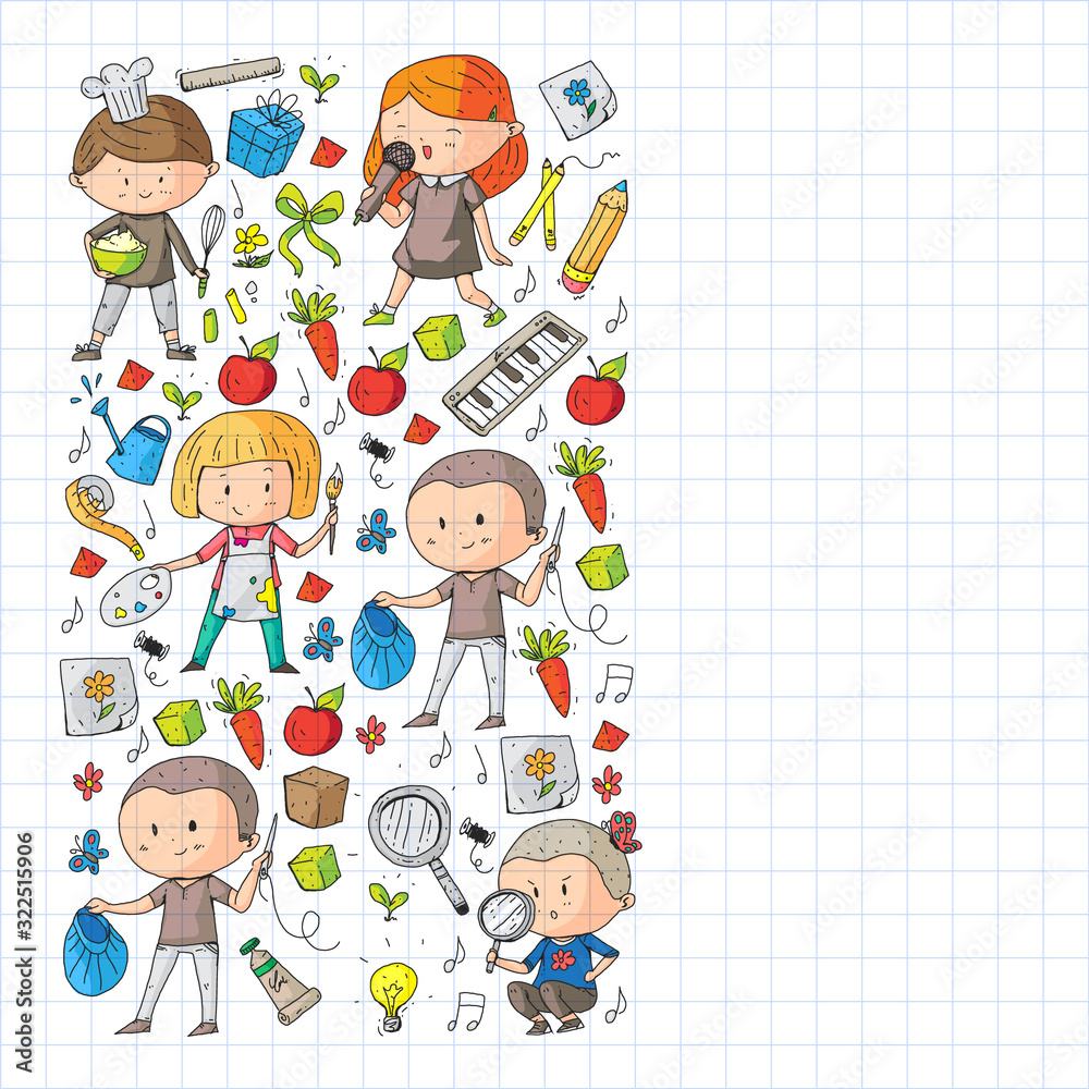 Back to school vector pattern. Education icons for children. Back to school vector pattern. Education icons for children.