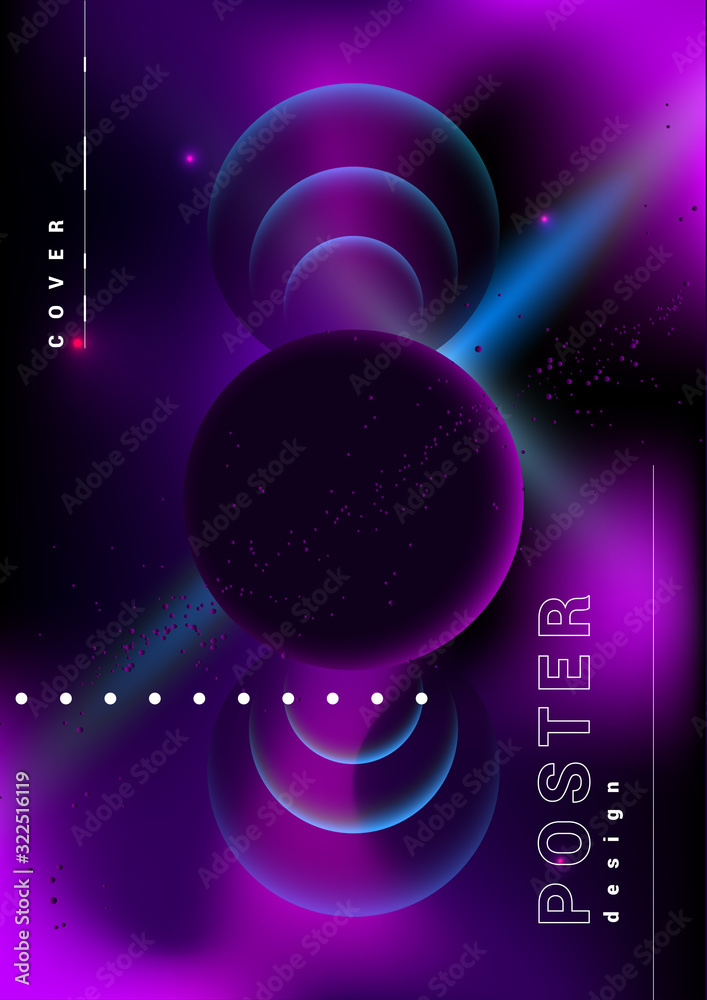 Abstract poster. Modern design futuristic banners with vibrant gradient shapes and minimalist elements. 