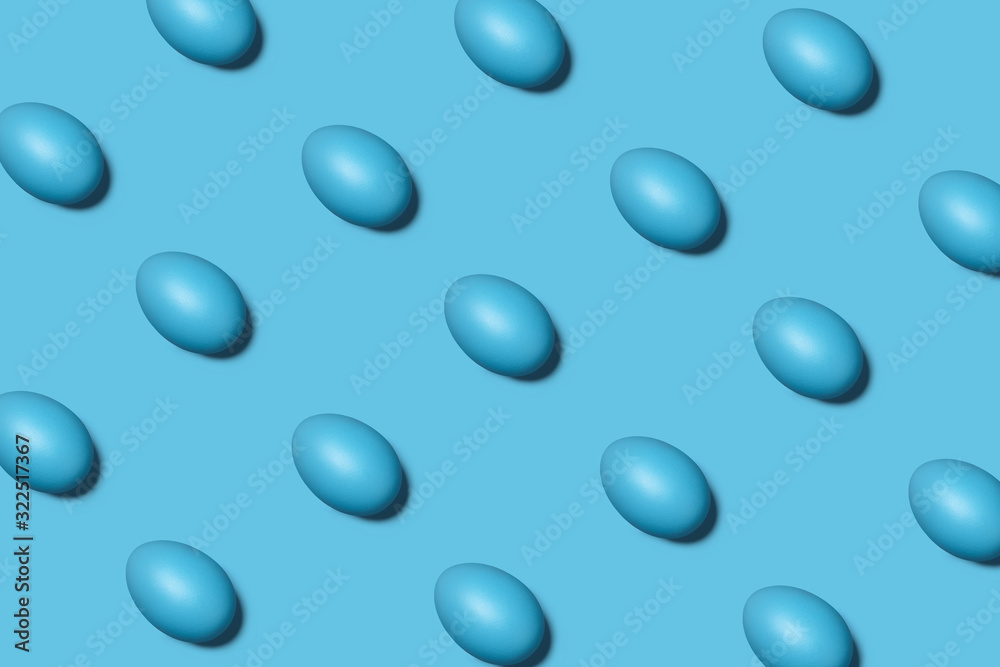 Trendy Easter pattern with blue eggs Trendy Easter pattern with blue eggs