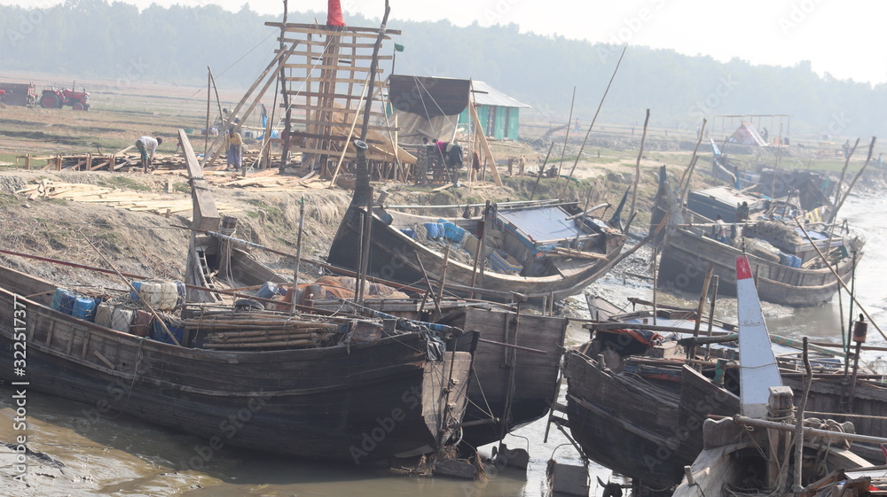 Fishing boat in Monpura island, bangladesh Fishing boat in Monpura island, bangladesh