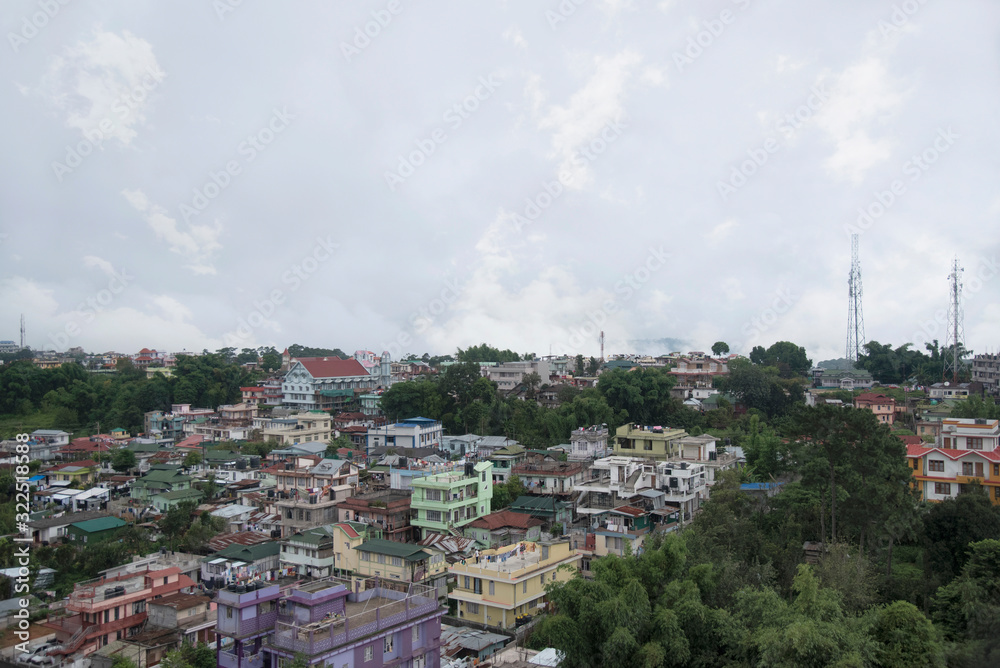 Aerial view of Shillong city, Meghalaya, India