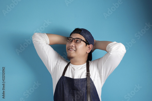 Male Asian Chef or Waiter Thinking Something © airdone