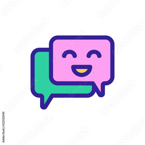 Chat bot icon vector. Thin line sign. Isolated contour symbol illustration