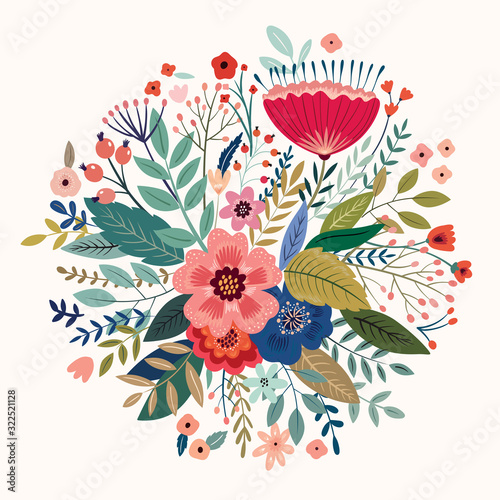 Beautiful romantic flower spring bouquet