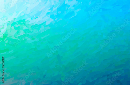 Abstract illustration of blue and green Impressionist Impasto background