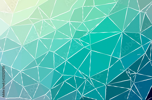 Abstract illustration of blue and green White lines paint background