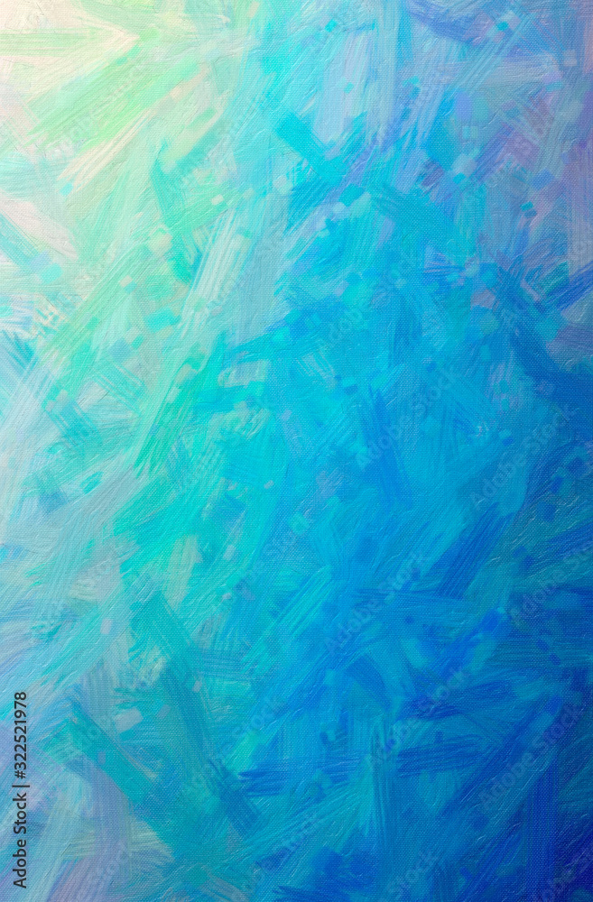 Illustration of abstract Blue, Green, Yellow And Purple Bristle Brush Oil Paint Vertical background.