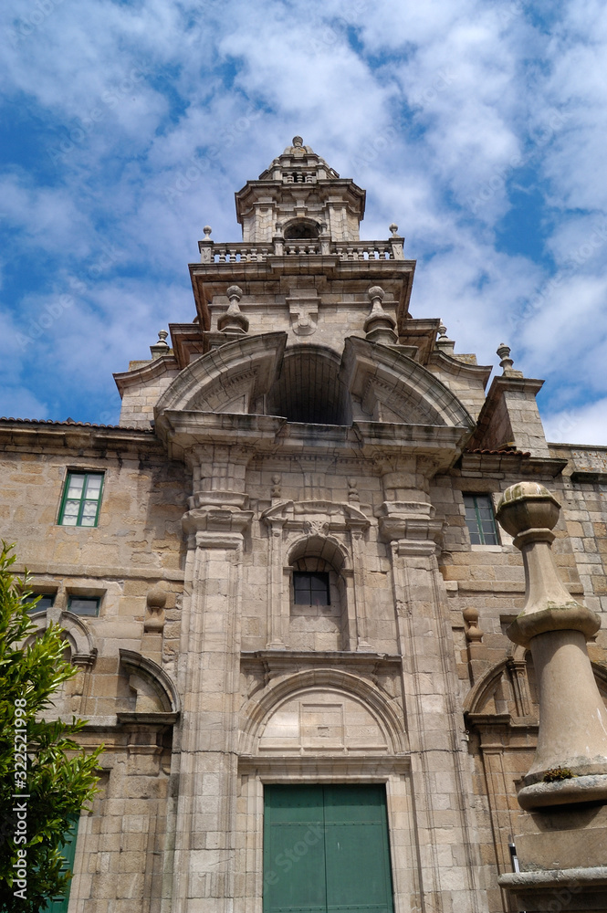 Facade of convent of Santo Domingo, A Coruna, Galicia,Spain