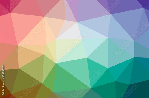 Illustration of abstract Blue And Purple horizontal low poly background. Beautiful polygon design pattern.