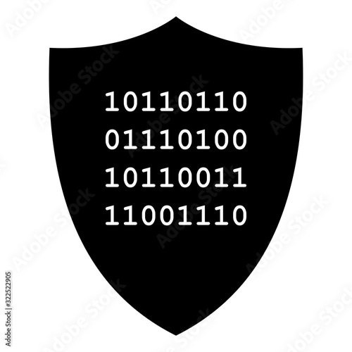 Binärcode und Schild