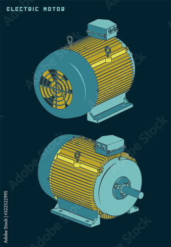 Slika na platnu Electric motor illustration