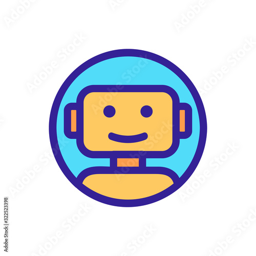 Chat bot icon vector. Thin line sign. Isolated contour symbol illustration