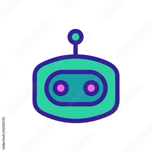 Chat bot icon vector. Thin line sign. Isolated contour symbol illustration