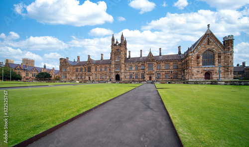 A view of the entrance to the quadrangle in Sydney University photo