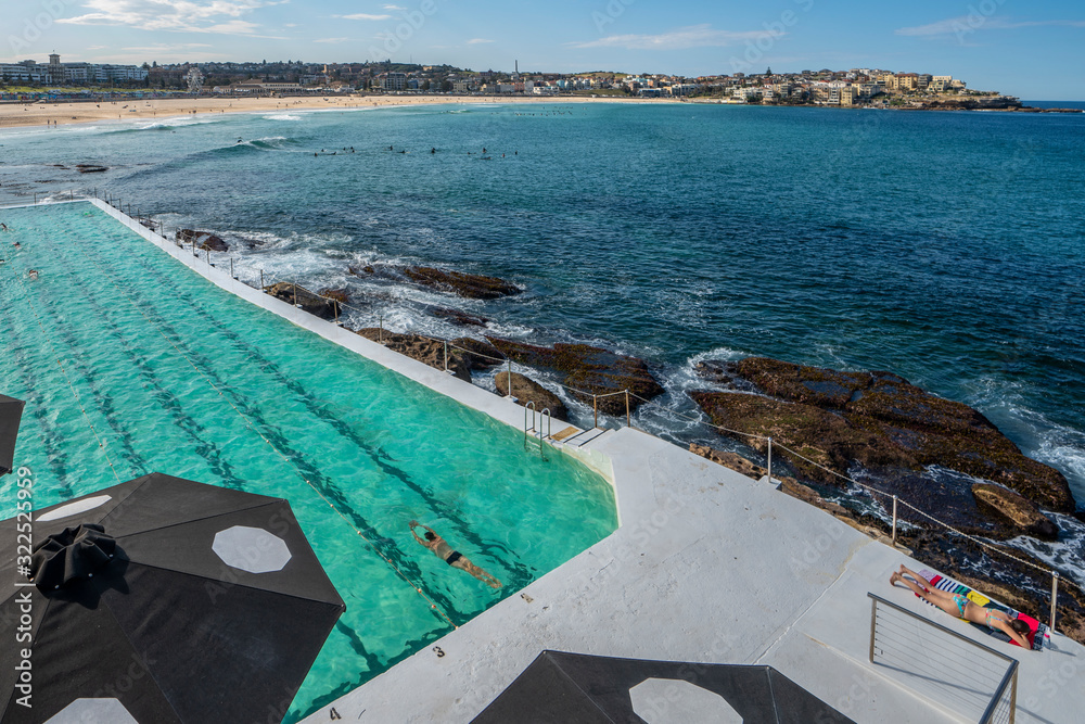 swimming pool beside the sea, sydney beach, nsw