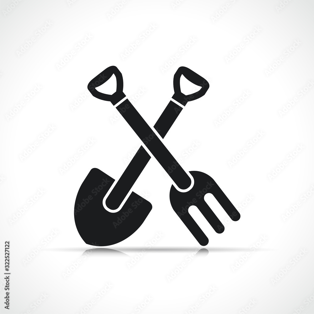 Vector agriculture tools symbol icon Vector agriculture tools symbol icon