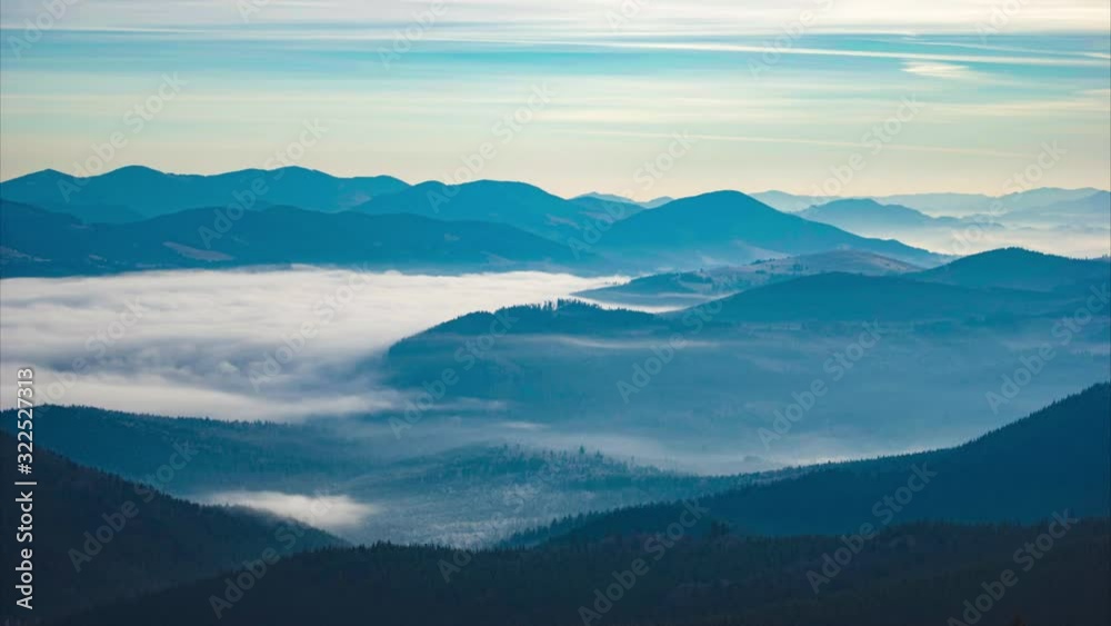 Misty morning in the Carpathian mountains Misty morning in the Carpathian mountains